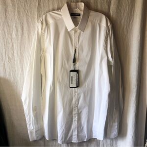 NWT Dolce & Gabbana Gold men’s dress shirt white cotton blend 16 1/2  42 Italy